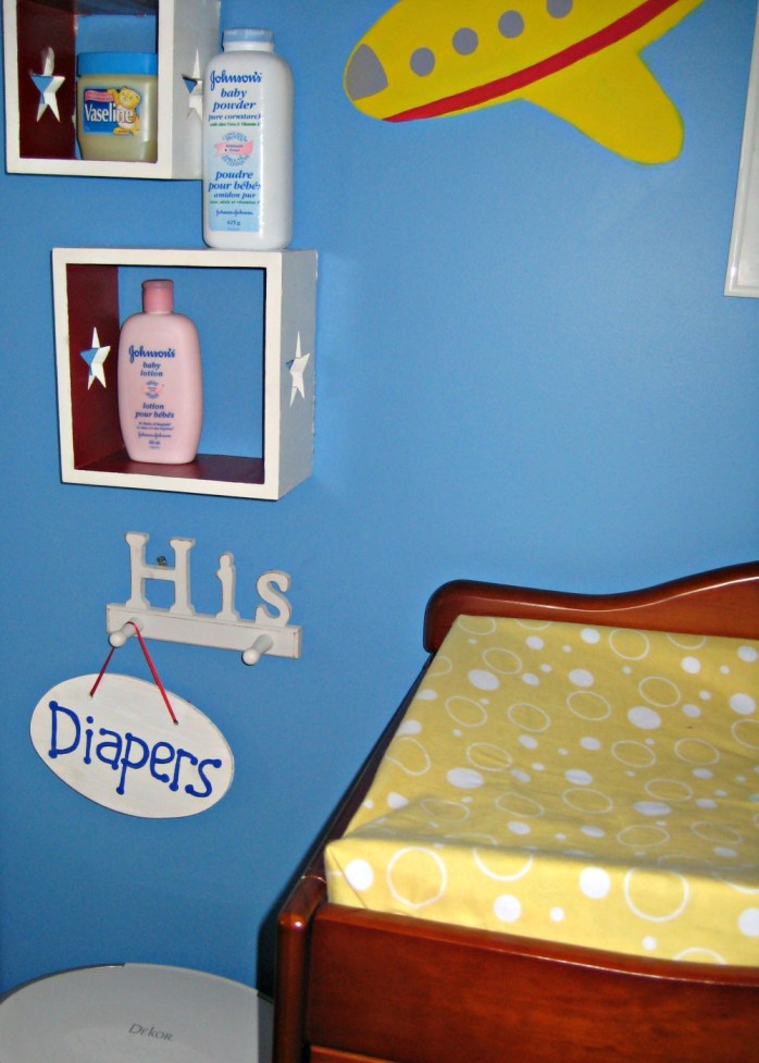 DIY airplane nursery on a tight budget {Heather's Handmade Life}