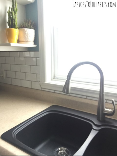black granite kitchen sink