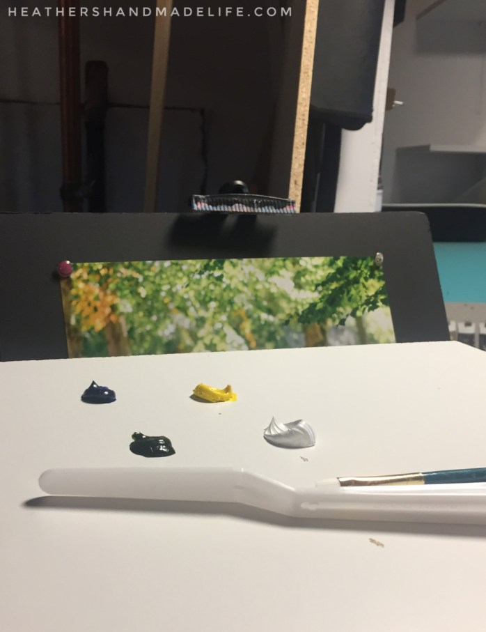 How to oil paint over a photo {Heather's Handmade Life}