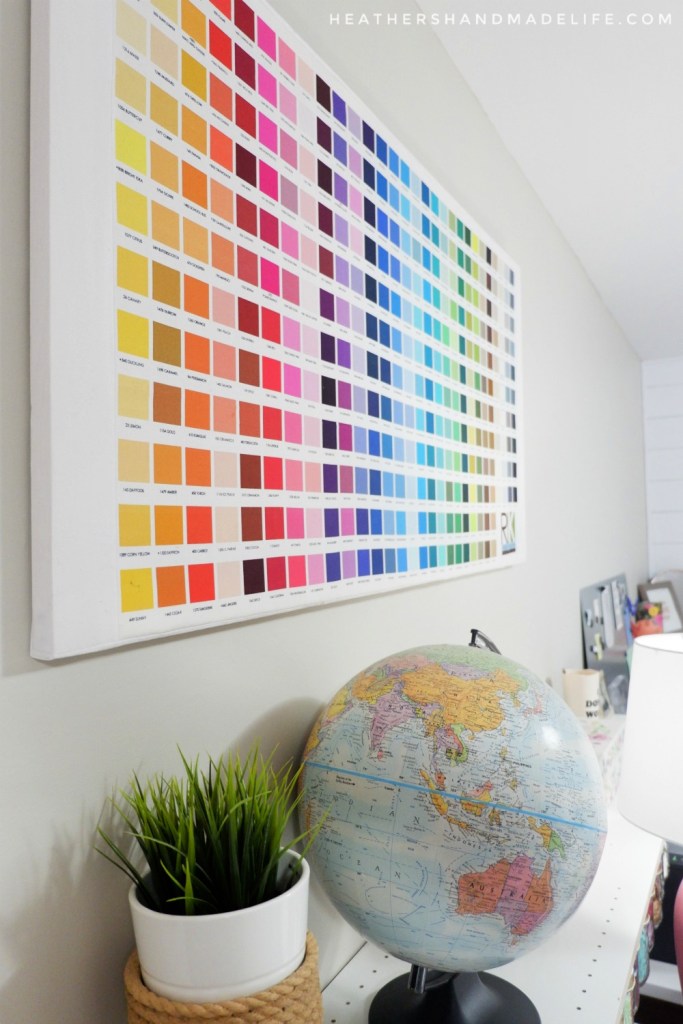 Oversized fabric wall art {Heather's Handmade Life}