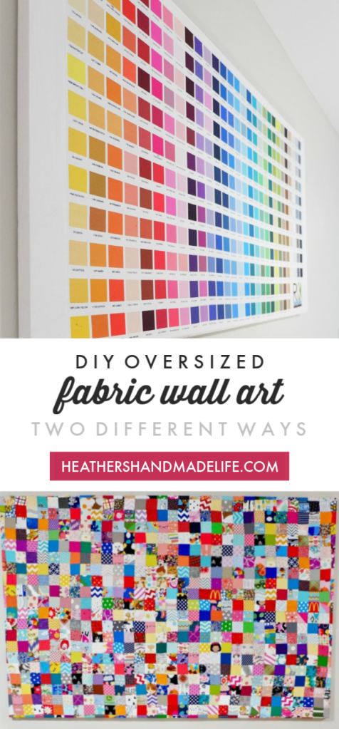 Oversized fabric wall art {Heather's Handmade Life}