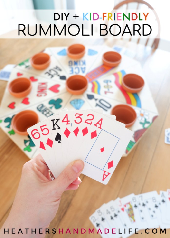 Kid-friendly DIY Rummoli board {Heather's Handmade Life}