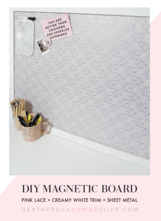 DIY magnetic board {Heather's Handmade Life}