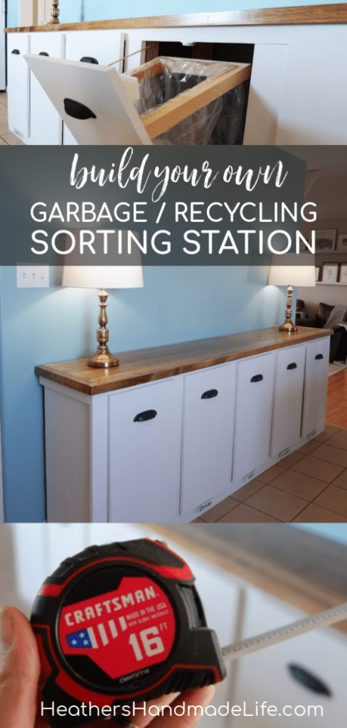 DIY Recycling Station {Heather's Handmade Life}