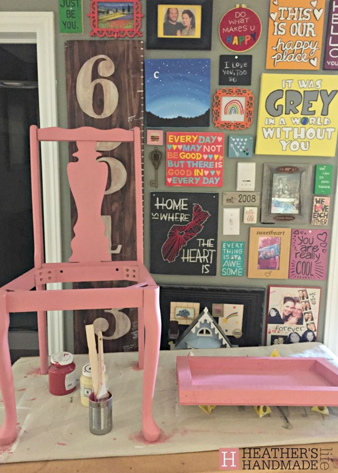 DIY makeup table {Heather's Handmade Life}