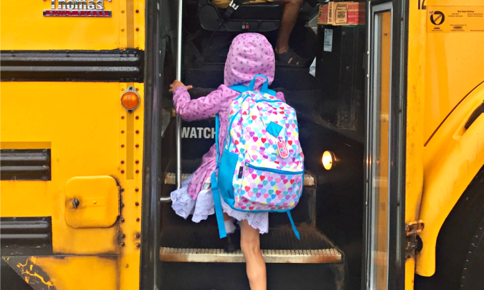 A very happy mommy on the first day of school {Heather's Handmade Life}