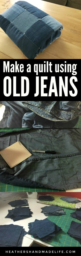 DIY jean quilt {Heather's Handmade Life}