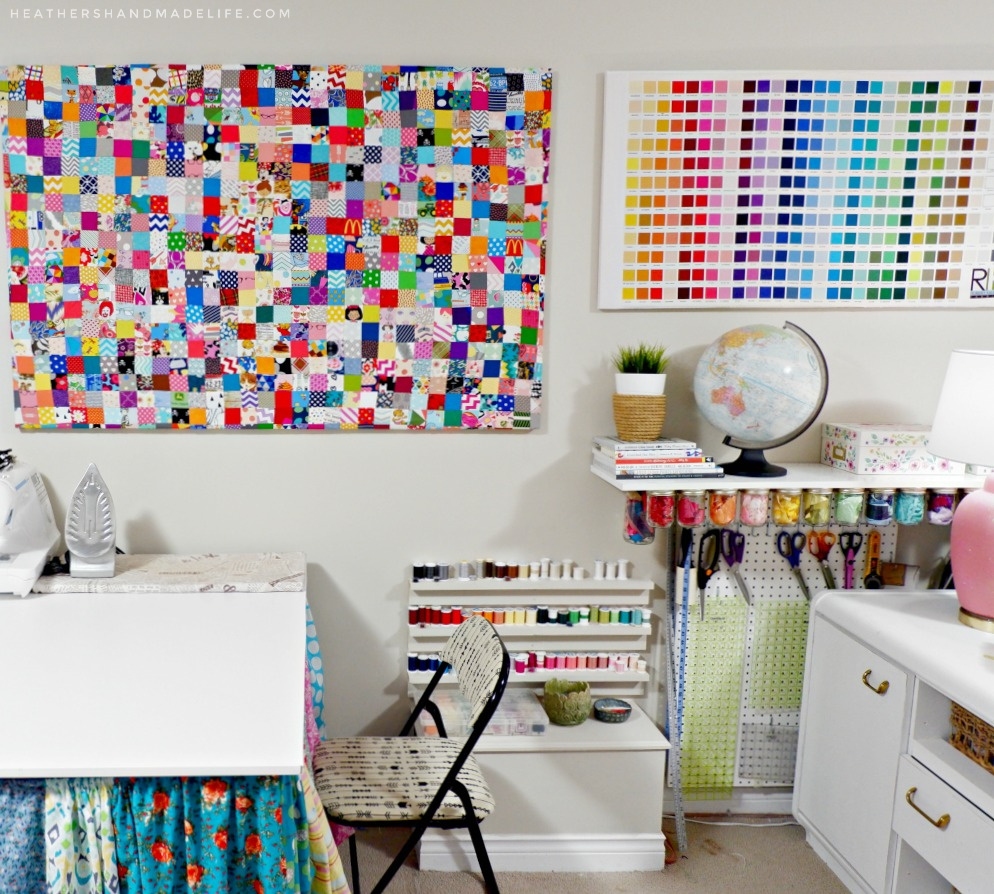 Oversized fabric wall art {Heather's Handmade Life}