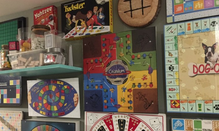 Board game wall art {Heather's Handmade Life}