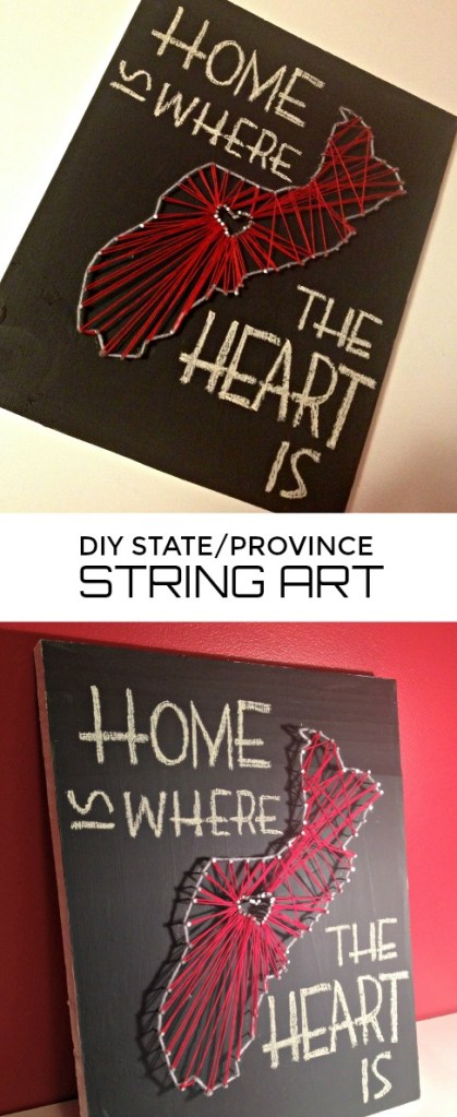 DIY province/state string art {Heather's Handmade Life}