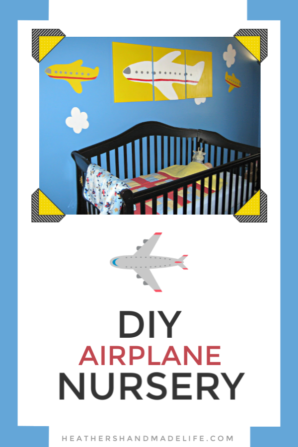DIY airplane nursery on a tight budget {Heather's Handmade Life}