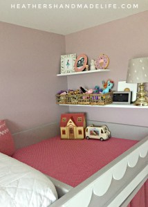 DIY loft bed, play area + reading nook {Heather's Handmade Life}