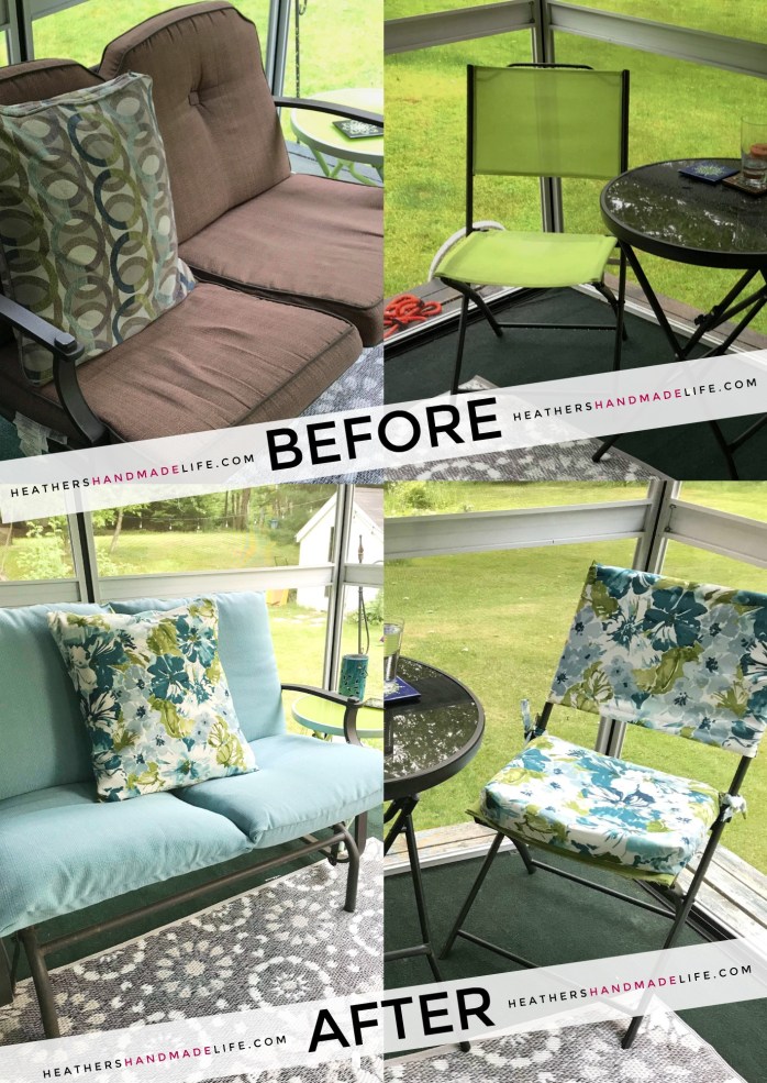 DIY patio cushion covers {Heather's Handmade Life}