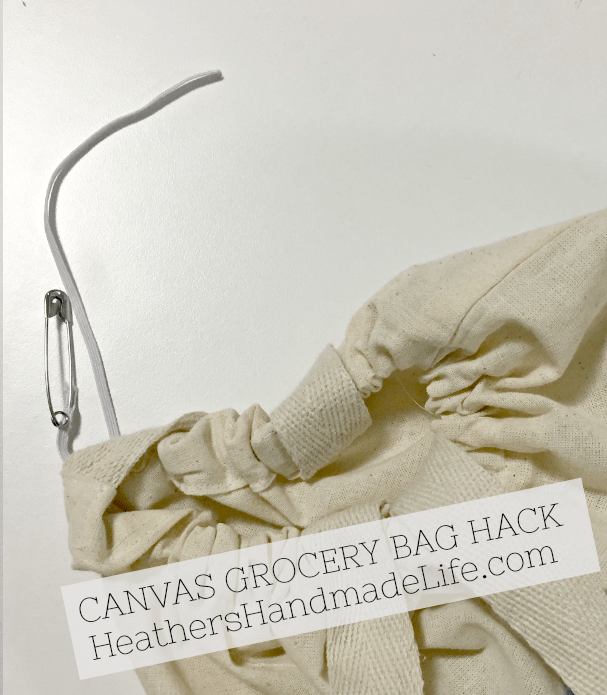 Canvas grocery bag hack {Heather's Handmade Life}