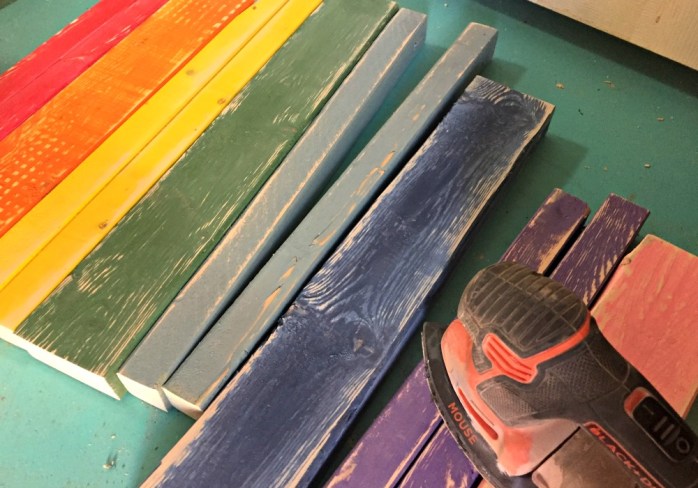 DIY rainbow doormat {Heather's Handmade Life}