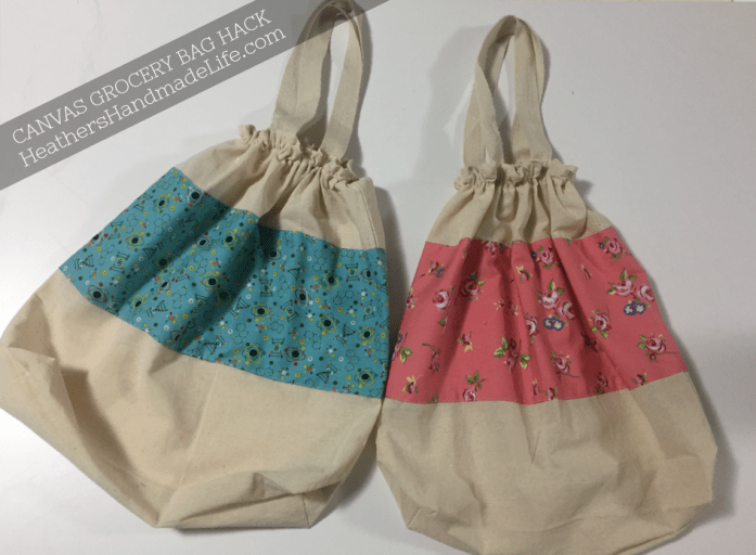 Canvas grocery bag hack {Heather's Handmade Life}