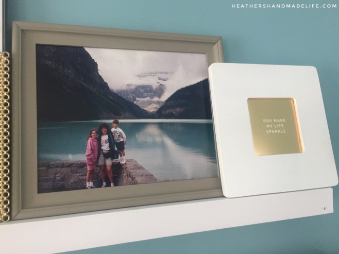DIY photo ledges for $15 {Heather's Handmade Life}