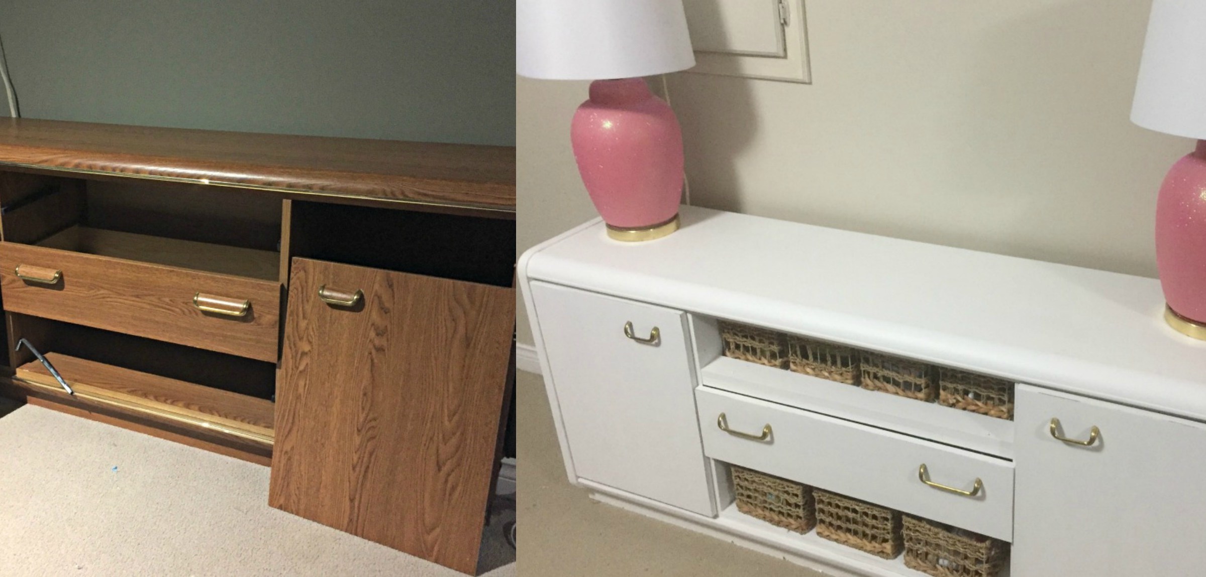 Replace broken drawers with shelves