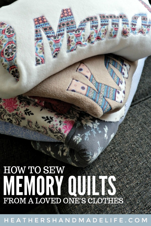 DIY Memory Quilts {Heather's Handmade Life}