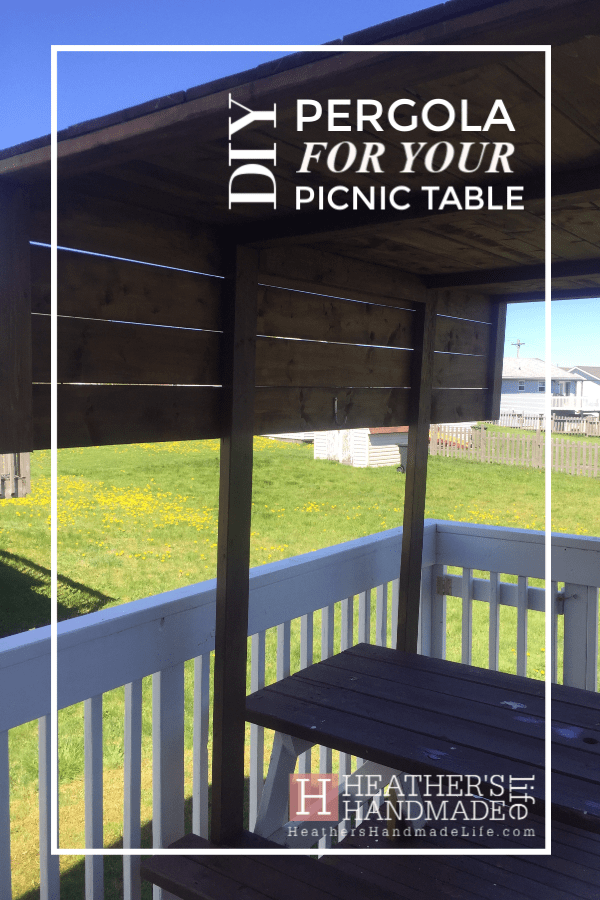 DIY pergola for your picnic table {Heather's Handmade Life}