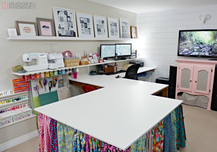 New home office / sewing room reveal {Heather's Handmade Life}