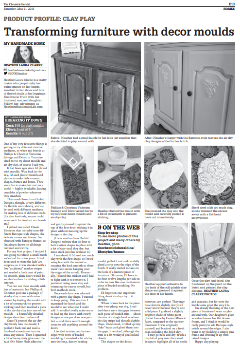 Transforming furniture with decor moulds {Heather's Handmade Life}