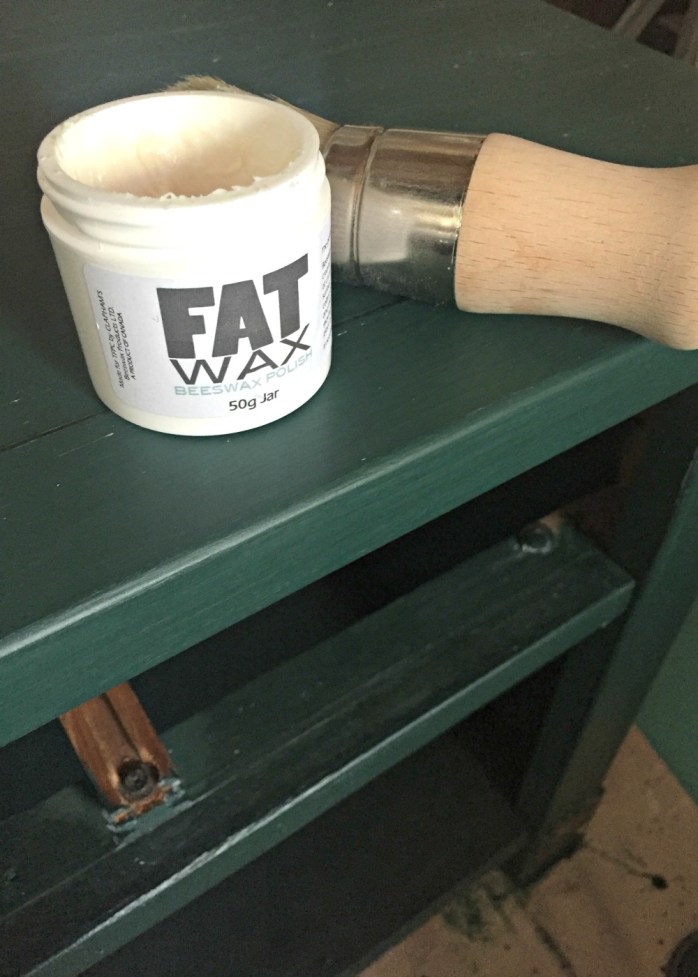 Wood nightstand makeover with FAT Paint {Heather's Handmade Life}
