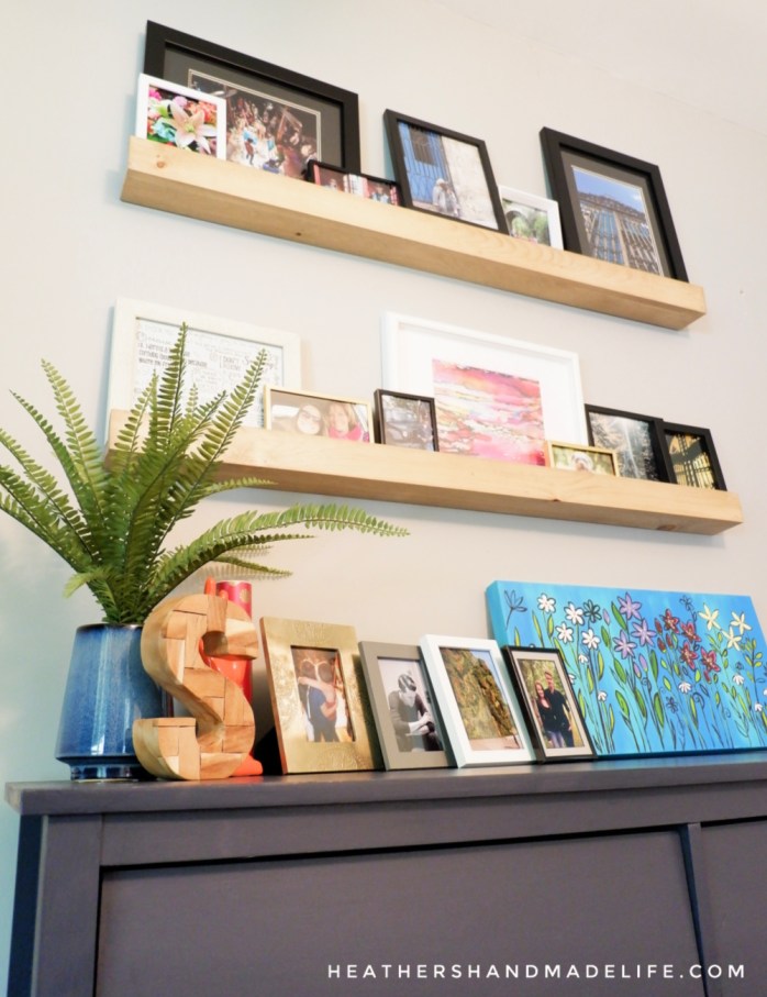 DIY photo ledges {Heather's Handmade Life}