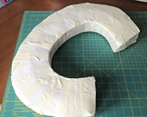 DIY giant paper mache letter {Heather's Handmade Life}