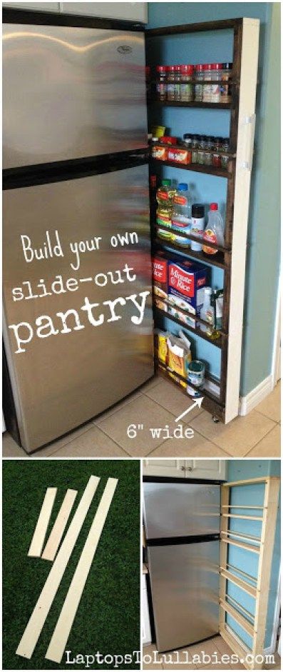 Build your own slide-out pantry {Heather's Handmade Life}