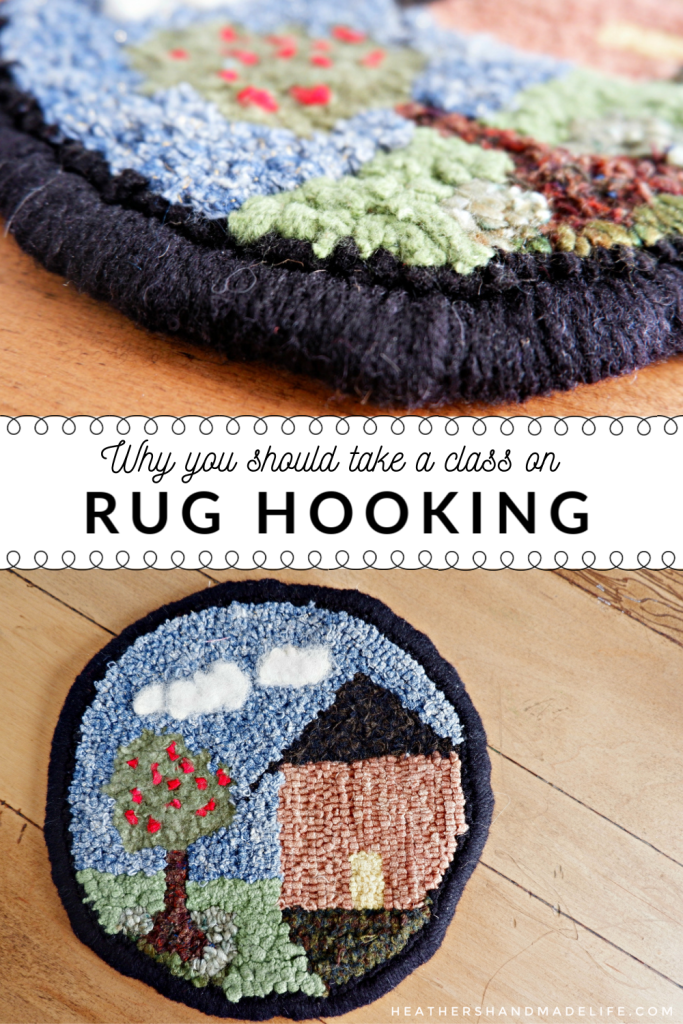 Hooked on Rug Hooking: Why I Needed a Beginner Rug Hooking Class {Heather's Handmade Life}