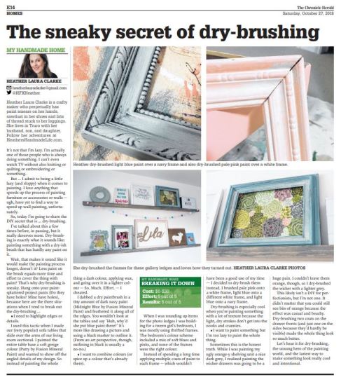 The sneaky DIY secret of dry-brushing furniture and accessories {Heather's Handmade Life}
