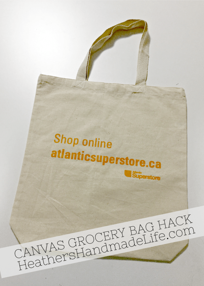 Canvas grocery bag hack {Heather's Handmade Life}