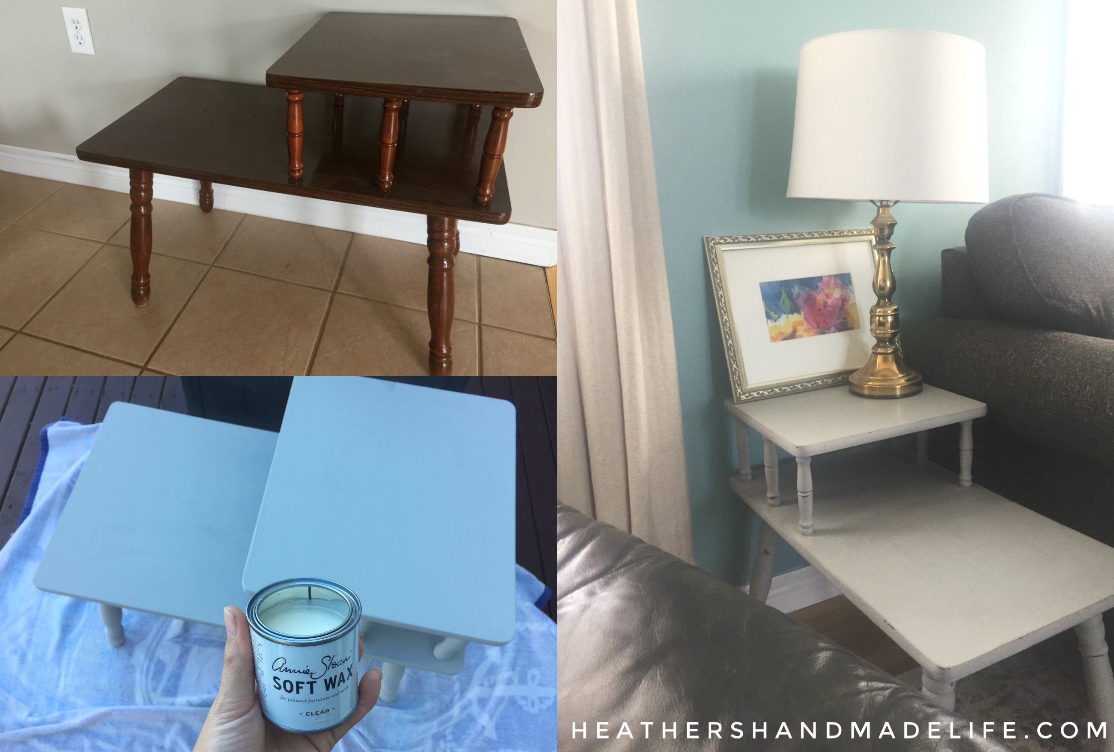 Painted table makeover with Annie Sloan Chalk Paint {Heather's Handmade Life}