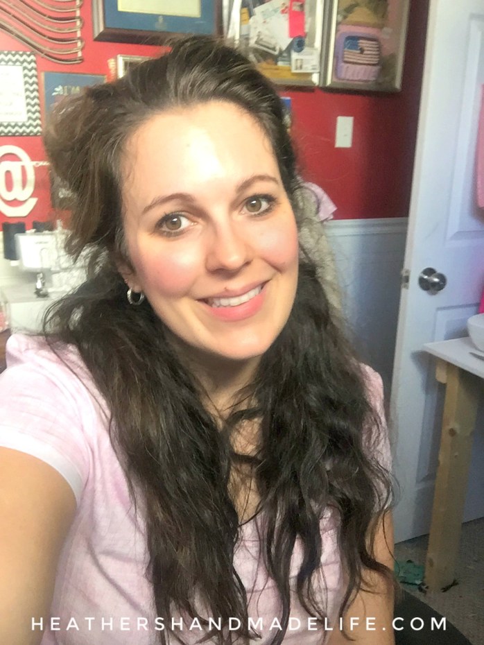 A very happy mommy on the first day of school {Heather's Handmade Life}