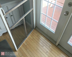 DIY pet door in our screen door {Heather's Handmade Life}