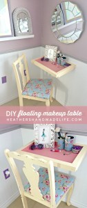 DIY makeup table {Heather's Handmade Life}