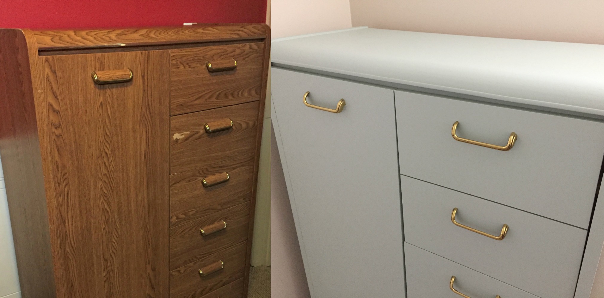 Laminate furniture makeover -- How to turn old laminate furniture into AMAZING pieces {Heather's Handmade Life}