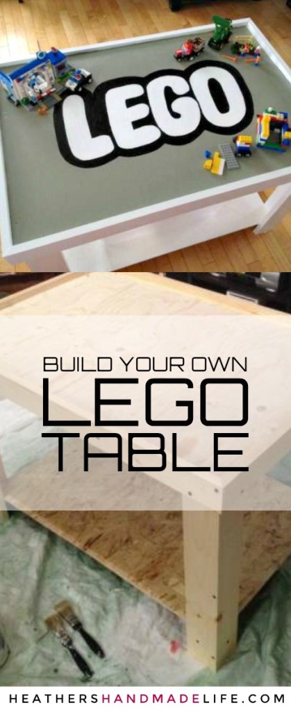DIY Lego table with storage {Heather's Handmade Life}