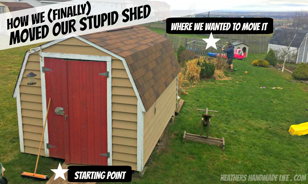 How we (finally) moved our shed {Heather's Handmade Life}