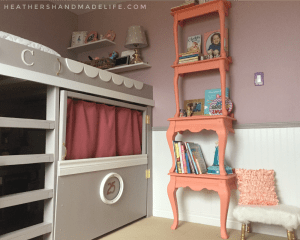 DIY loft bed, play area + reading nook {Heather's Handmade Life}