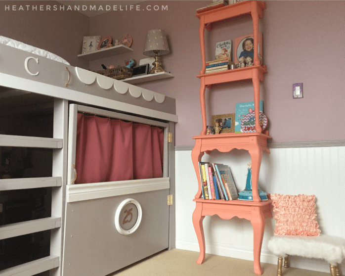 DIY loft bed, play area + reading nook {Heather's Handmade Life}