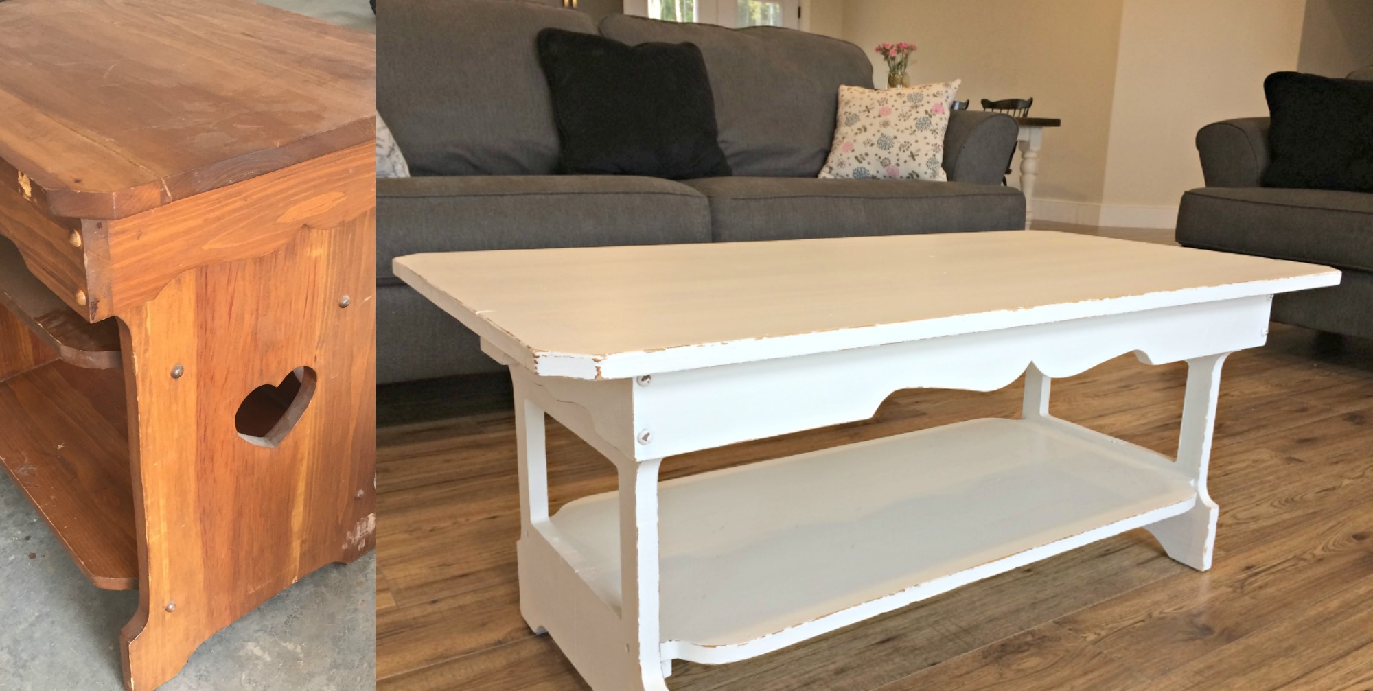 Modernize a kitschy table to get a modern farmhouse table {Heather's Handmade Life}