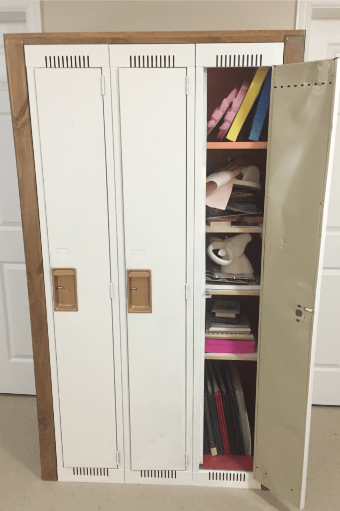 Upcycled wood and metal lockers {Heather's Handmade Life}