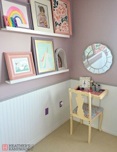 DIY makeup table {Heather's Handmade Life}