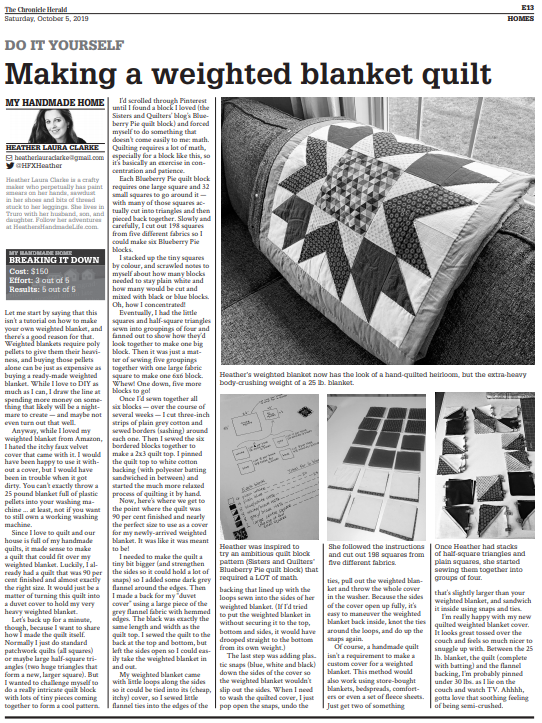 DIY weighted blanket quilt {Heather's Handmade Life}