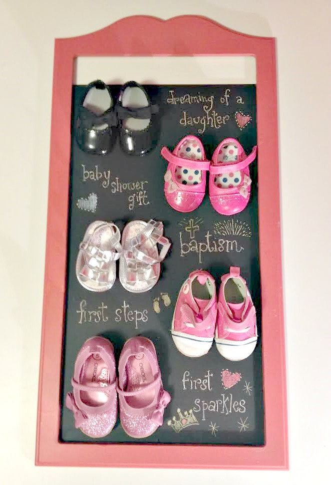 DIY wall art from baby shoes {Heather's Handmade Life}