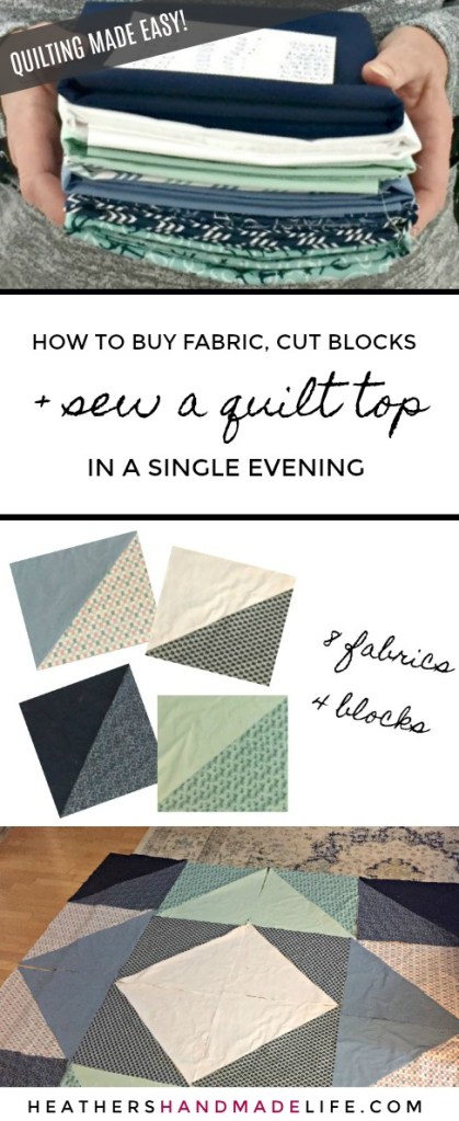 Super easy quilt top for beginners {Heather's Handmade Life}