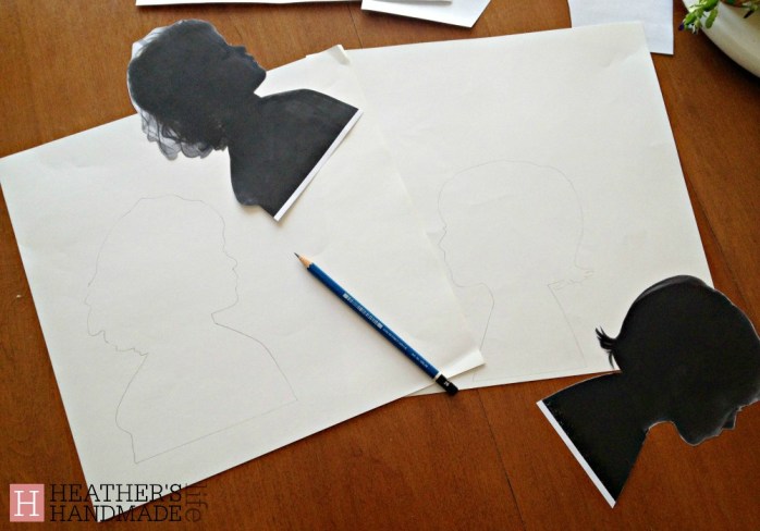 Easy DIY silhouette art with kids' photos {Heather's Handmade Life}
