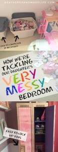 How we're tackling our daugher's (constantly) messy room {Heather's Handmade Life}